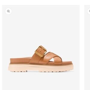 Cole Haan Fraya Women's Slide Sandals with Gold Buckle